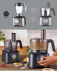 Resim Karaca Rendeleme, Dilimleme, Yoğurma ve Çırpma 10 Ürün 1 Arada Mutfak Robotu, Blender Seti 2000w 