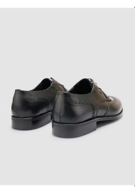 Resim Cabani %100 Hakiki Deri Bağcık Detay Siyah Erkek Klasik Ayakkabı Siyah 