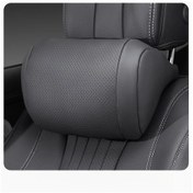 Resim Chuangyinshop Lüks Nappa Başlık Yastığı Ve Bel Desteği Siyah Ergonomik Hafif Nefes Alabilir 
