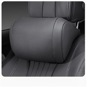 Resim Chuangyinshop Lüks Nappa Başlık Yastığı Ve Bel Desteği Siyah Ergonomik Hafif Nefes Alabilir 