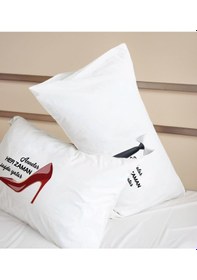 Resim Bk Gift Sevgili Tasarımlı Pamuklu 2 Li Yastık Kılıfı Seti-9 50x70cm , Sevgiliye , Ev si, Tasarım Ev Tekstili 