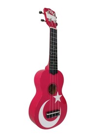 Resim Moon Uk80btf Türk Bayrağı Desenli Ukulele Soprano 