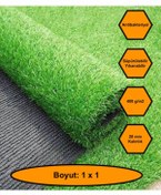 Resim NetBazaars 1X1 metre YAPAY ÇİM HALI, LASTİK TABAN, YEŞİL SUNİ HALI, 20 mm KALINLIĞINDA 