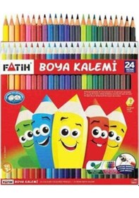 Resim 24 Renk Tam Boy Kuru Boya Kalemi Çok Renkli 