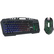 Resim Everest Sport Metal Kasa Gaming Gökkuşağı Led Işıklı Oyuncu Klavye Mouse Set Kmx-99 