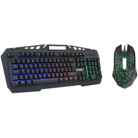 Resim Everest Sport Metal Kasa Gaming Gökkuşağı Led Işıklı Oyuncu Klavye Mouse Set Kmx-99 