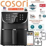 Resim COSORI AKILLI SMART WI-FI UYGULAMA DESTEKLI PREMIUM 5.5LT 1700W DOKUNMATIK AIRFRYER SIYAH CS158-AF 