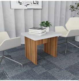 Resim Pasha 4'lü Ofis Takımı Model 6 Ceviz Beyaz 