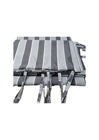 Resim Gencer Home Balkon Perdesi Bağcıklı Ölçü Seçenekli Gri Kalın Çizgili Gri 