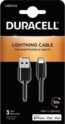 Resim 1m Lightning to USB-A Şarj Kablosu - Siyah Duracell