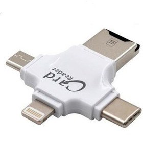 Resim Mobitell İphone Micro Usb Type-C Tf Kart Okuyucu Reader 