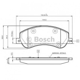 Resim Bosch 0986Tb2951 Ön Balata Transit V184- V347 2.2 2.4 3.2 Tdcı 07.06=> (Fişli) Bosch