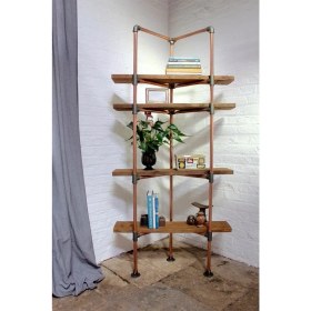 Resim Blbn Design Dekoratif Borudan Köşe Raf 