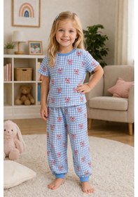 Resim Beniizle Kız Çocuk Pijama Takımı Mavi 