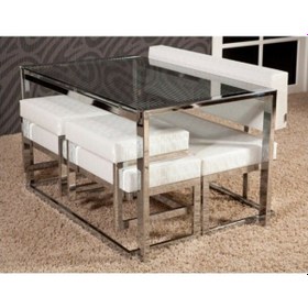 Resim Masa-Loca Bank Takım Model Metal Transmisyon Çelik Nikelaj Suni Beyaz 