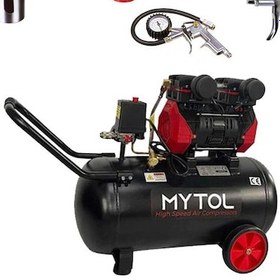 Resim Mytol MYK0501 1.5 Hp 50 lt Yüksek Hızlı Hava Kompresörü + 5 Parça Max Extra W200C5-S Havalı Set 