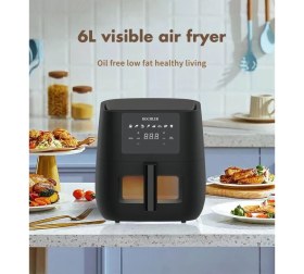 Resim Kochler 6 Litre Yağsız Airfryer Dijital Dokunmatik Ekran Fritöz Tek Hazne Isı Ayarı 