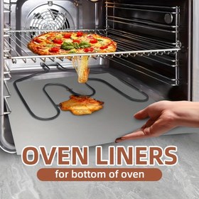 Resim 2 adet Yüksek Sıcaklık Dayanıklı PTFE Izgara Matları - Yeniden Kullanılabilir ve Kolay Temizlenebilir, Fırınlar ve Izgaralar için Uygun, Yapışmaz Pişirme Aksesuarları 