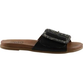 Resim Bueno Shoes Siyah Deri Kadın Düz Terlik 01WU4206 01WU4206 