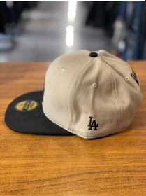 Resim La Lakers Bej Siyah Hiphop Snapback Rapper Basket Cap Şapka 