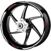Resim Deeb Pulsar Jant Şeridi Reflektif Beyaz Kırmızı Model S N11.69968 