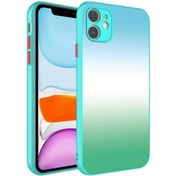 Resim Nezih Case Apple Iphone 11 Uyumlu Kamera Korumalı Renkli Ebru Desenli Arkası Cam Temperli X-cam Kapak No13 