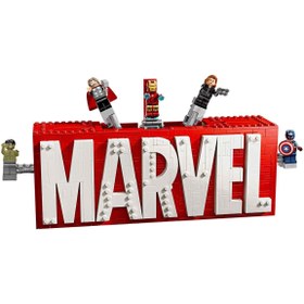 Resim Lego Marvel MARVEL Logosu ve Minifigürleri 76313 