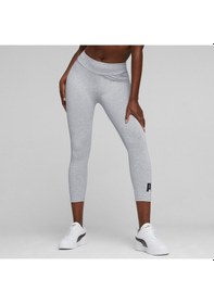 Resim Puma Essentials 3/4 Logo Leggings Kadın Siyah Tayt 586828 2800282 