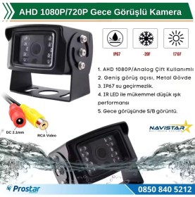 Resim Ahd 1080P/720P Büyük Gece Görüşlü Rca Av Soketli Kamyon Tır Otobüs Kamerası 