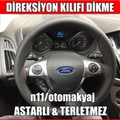 Resim Ford B-Max 2013 – 2015 Direksiyon Kılıfı Siyah Dikme 
