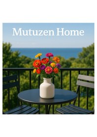 Resim Şık Ve Modern Tasarımlı Vazo Antik Beyaz 