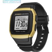 Resim Hanyang Yeni Altın Synoke Siyah Dijital Saat Erkekler Için LED Işıklı Kronograf Kol Saatleri Hafta Alarm Elektronik Saat Reloj Hombre Klasik Izle (Yurt Dışından) 