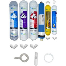 Resim Pemax Water Solutions Kapalı Kasa Su Arıtma Cihazlarına Uygun STD 6'lı Vontron Mebran Mineral-Tatlandırıcı Set 