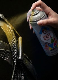 Resim Badem10 Altın Yaldız Sprey Boya 400 ml Metal Ahşap Beton Yüzeylere Uygun Hobi Dekoratif Amaçlı Sprey Boya 