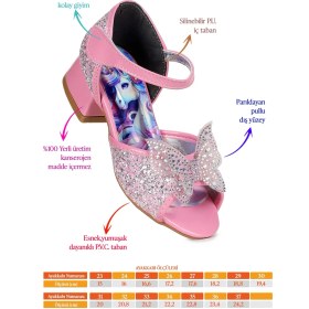 Resim Kiko Kids Winged Unicorn Kız Çocuk Topuklu Abiye Ayakkabı 