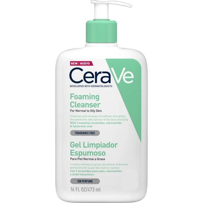 CeraVe Normal ve Yağlıya Dönük Ciltler İçin Niasinamid İçerikli Yağdan Arındıran Köpüren Temizleyici 473 ml Fiyatı ve Özelliklerı - Badem