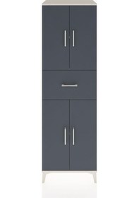 Resim Hyperion Dolap 3 Raflı Tek Çekmeceli 4 Kapaklı 60x44x195 Aytaşı-antrasit Aytası 