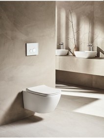 Resim Turavit LN5610 Luna Rimout Kanalsız Asma Klozet Nkp Yavaş Kapak 