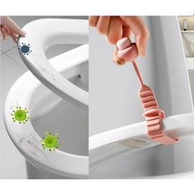 Resim Concept Klozet Kaldırma Aparatı Klozet Kapağı Tutucu Hijyenik Klozet Kapağı Hijyen Aparatı1 Adet Siyah 