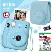 Resim Instax Mini 11 Fotoğraf Makinesi - Çanta - 10lu Film Beyaz 