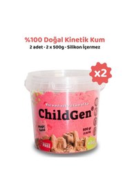 Resim Doğal Kinetik Oyun Kumu 2x500gr - Pembe 