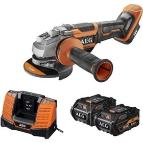 Resim AEG BEWS 18-125BLPX-602C Li Çift Akülü 6 Ah Taşlama Makinası (T4935464422) 