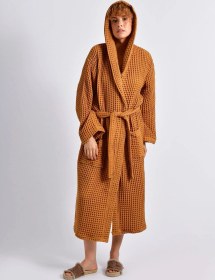 Resim Hardal Waffle Gofre Bornoz Çok Renkli 