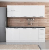 Resim Minar 230 Cm Mutfak Dolabı Beyaz 230-B2 Beyaz 