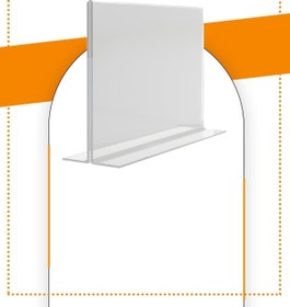 Resim Genel Markalar A5 T Tipi Yatay 5'li Masa Üstü 2.8 Mm Şeffaf Pleksi Föylük / Broşürlük 
