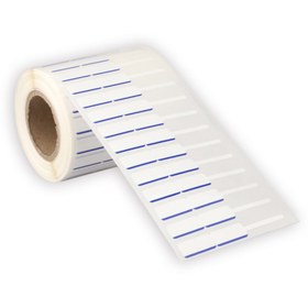 Resim GOLDİST Kuyumcu Ve Gözlük Etiketi Beyaz-mavi Çizgili 10 Mm X 76 Mm Ithal 