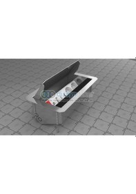 Resim Masa Üstü Paslanmaz Fırçalı Data Priz Sistemi 10.3200/10 