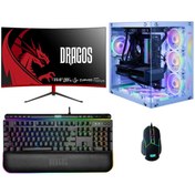 Resim DRx6163 Core i7 13700F 23.6" 16 GB RAM 1 TB M.2 NVMe SSD 8 GB RTX 4060 Curved FreeDOS Masaüstü Oyun Bilgisayarı Dragos