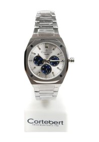 Resim Cortebert Safir Cam Gold Gümüş Kadran 10 Atm Erkek Kol Saati Gümüş 