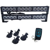 Resim 21 Fonksiyonlu Çakar Lamba Sarı Sarı 2'li Set Vantuzlu Kumandalı 12-36v 72w / Lapa212 